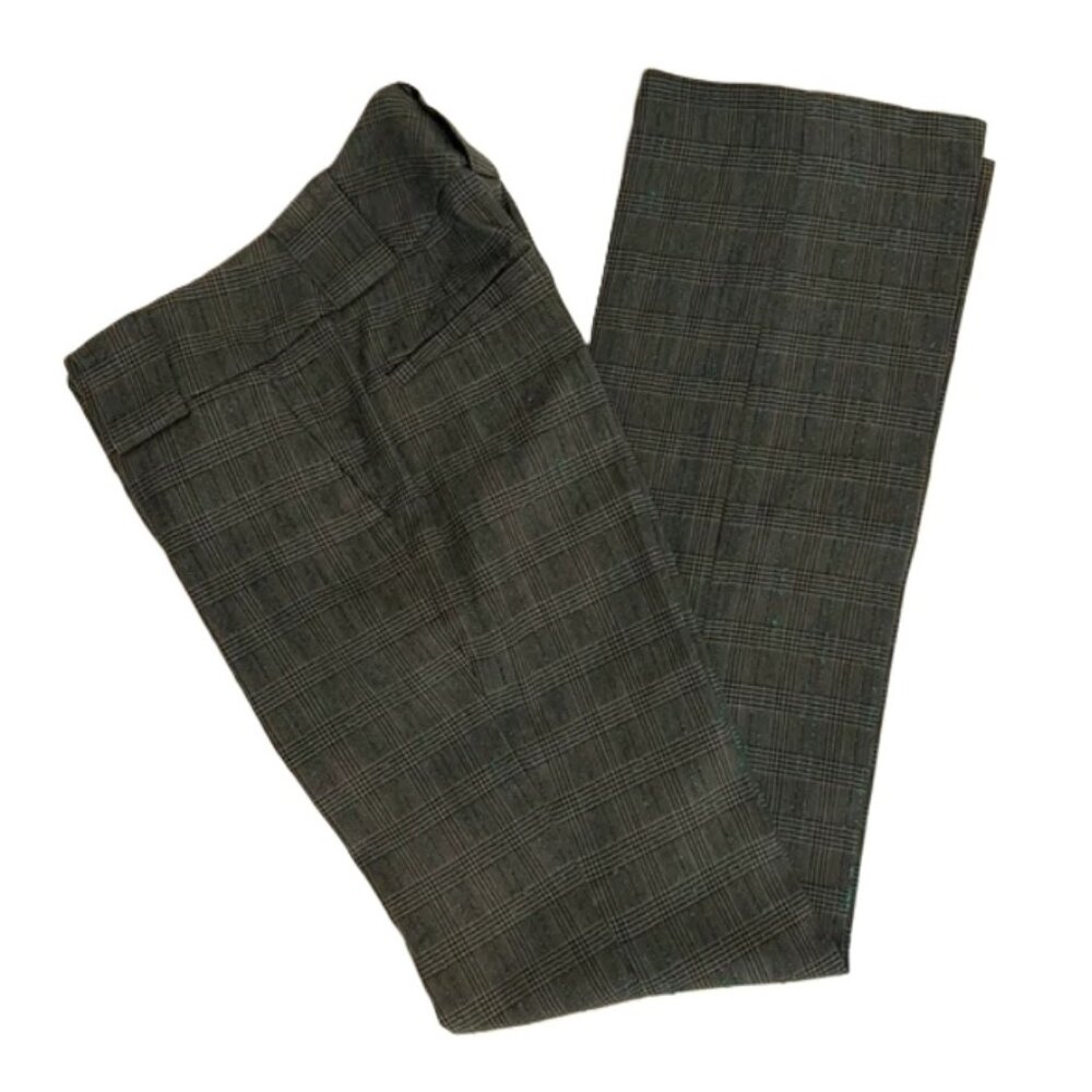 Womyn Gray Plaid Trousers - Picture 2 of 12